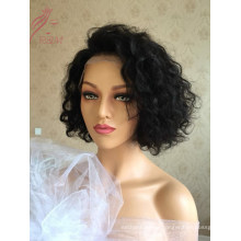 Most Popular Fashion 200% Density Curly 13*6 Lace Frontal Short Lace Wigs